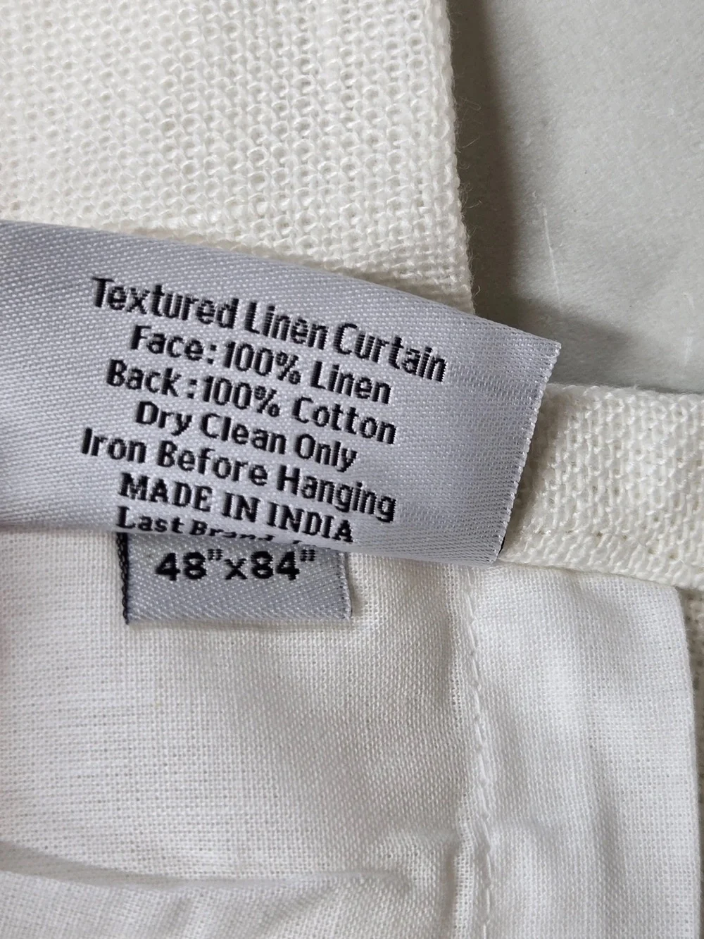 NWT QUINCE Set Of 2 48x84 Heavyweight European Linen Curtains White 0236